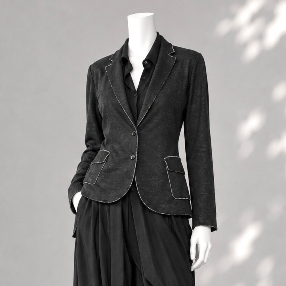 Majestic Filatures Cashmere Blend Cardigan US M Black Minimalist Luxury Jacket